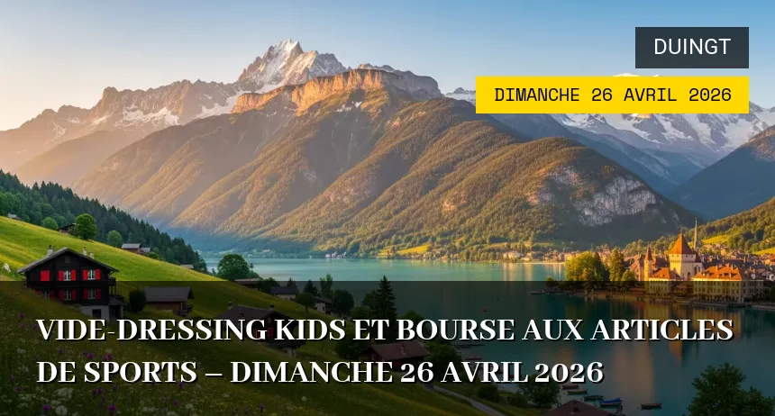 Affiche de l'événement : Vide-dressing Kids et Bourse aux Articles de Sports – Dimanche 26 Avril 2026