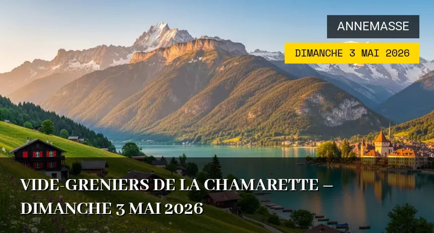 Affiche de l'événement : Vide-greniers de la Chamarette – Dimanche 3 Mai 2026