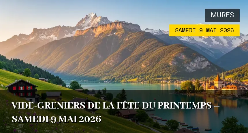 Affiche de l'événement : Vide-greniers de la Fête du Printemps – Samedi 9 Mai 2026