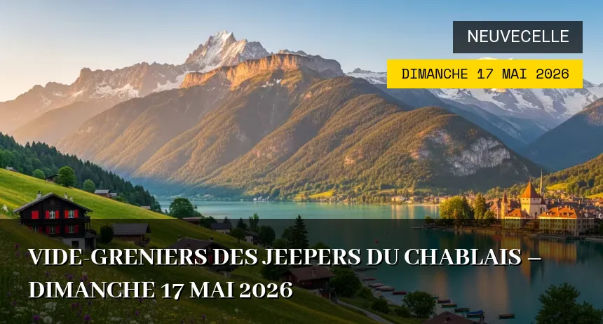 Affiche de l'événement : Vide-greniers des Jeepers du Chablais – Dimanche 17 Mai 2026