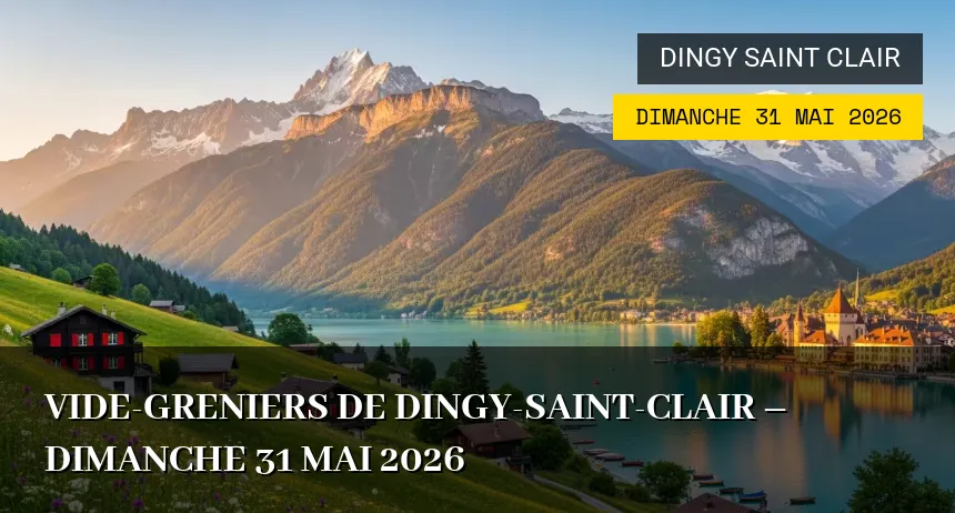 Affiche de l'événement : Vide-greniers de Dingy-Saint-Clair – Dimanche 31 Mai 2026