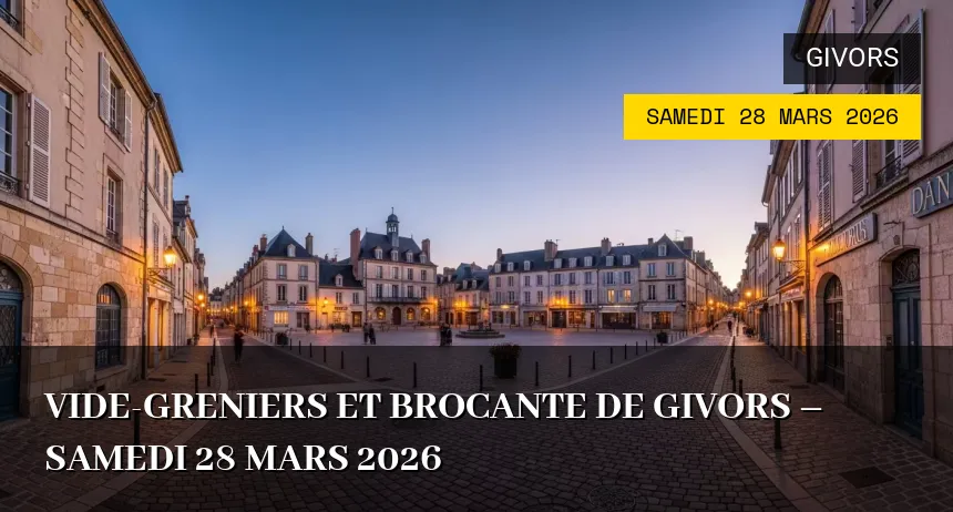 Affiche de l'événement : Vide-greniers et Brocante de Givors – Samedi 28 Mars 2026