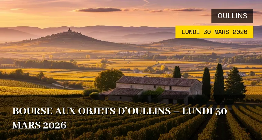 Affiche de l'événement : Bourse aux Objets d&rsquo;Oullins – Lundi 30 Mars 2026