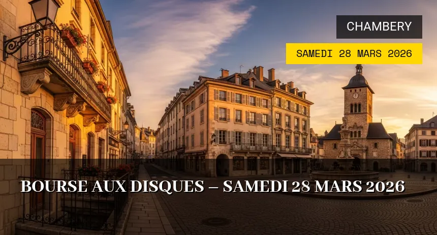 Affiche de l'événement : Bourse aux disques – Samedi 28 Mars 2026