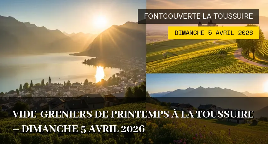 Affiche de l'événement : Vide-greniers de Printemps à La Toussuire – Dimanche 5 Avril 2026