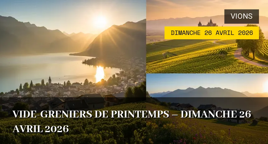 Affiche de l'événement : Vide-greniers de Printemps – Dimanche 26 Avril 2026