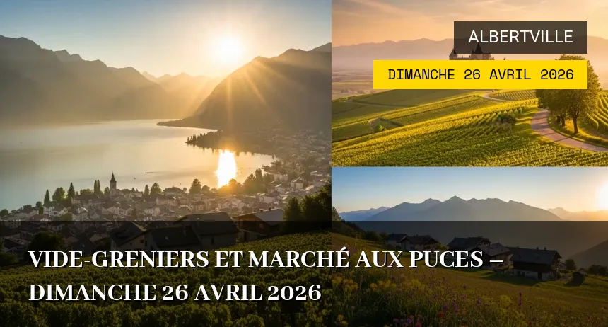 Affiche de l'événement : Vide-greniers et Marché aux Puces – Dimanche 26 Avril 2026