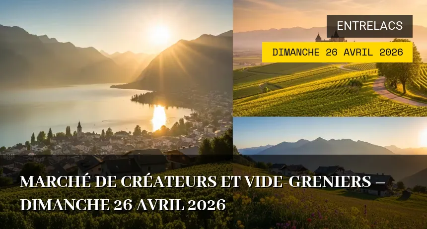 Affiche de l'événement : Marché de Créateurs et Vide-greniers – Dimanche 26 Avril 2026