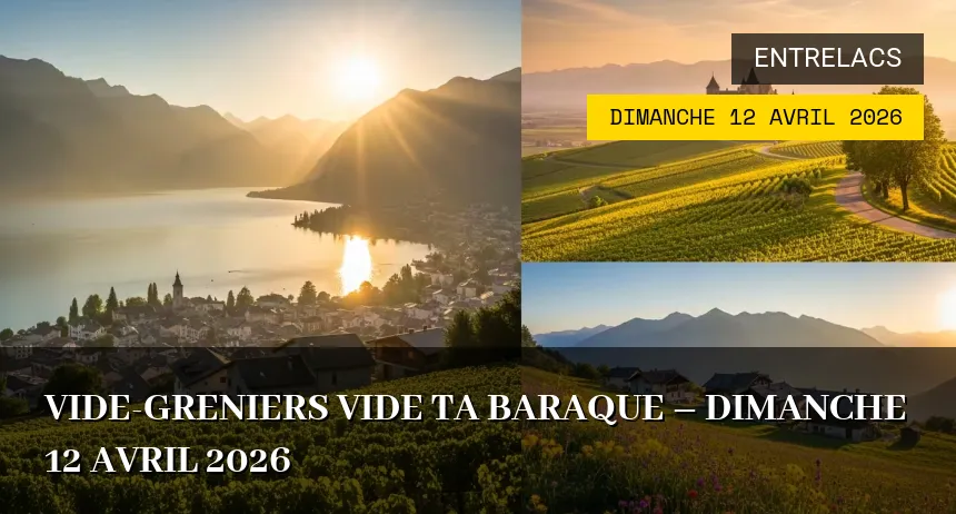Affiche de l'événement : Vide-greniers Vide ta Baraque – Dimanche 12 Avril 2026
