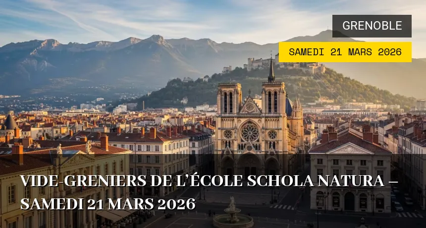 Affiche de l'événement : Vide-greniers de l&rsquo;école Schola Natura – Samedi 21 Mars 2026