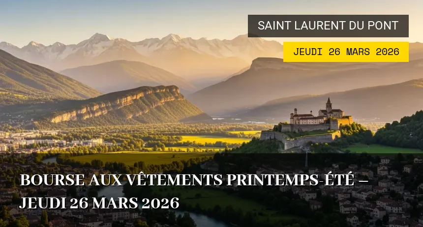 Affiche de l'événement : Bourse aux vêtements Printemps-Été – Jeudi 26 Mars 2026
