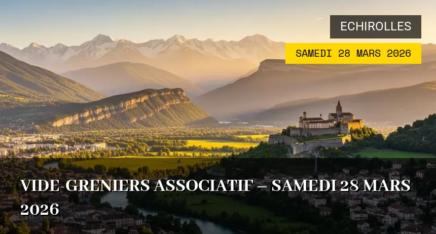 Affiche de l'événement : Vide-greniers associatif – Samedi 28 Mars 2026