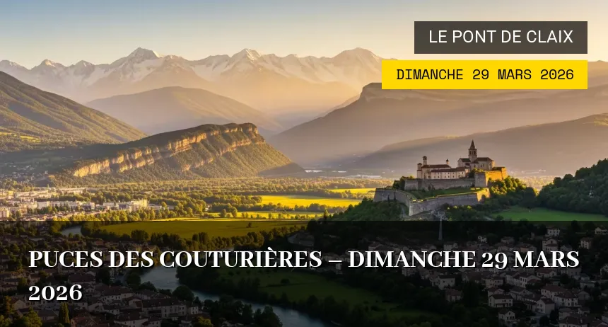 Affiche de l'événement : Puces des Couturières – Dimanche 29 Mars 2026