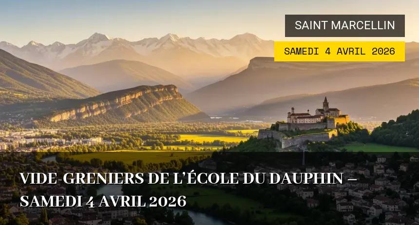 Affiche de l'événement : Vide-greniers de l&rsquo;École du Dauphin – Samedi 4 Avril 2026