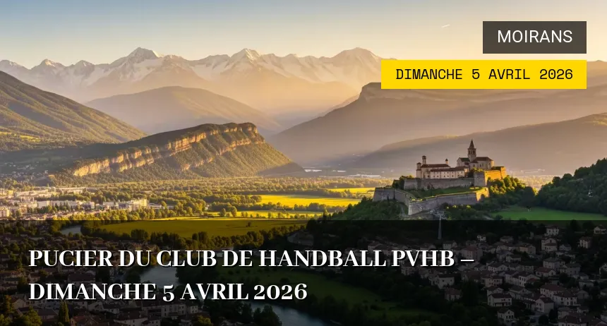 Affiche de l'événement : Pucier du Club de Handball PVHB – Dimanche 5 Avril 2026