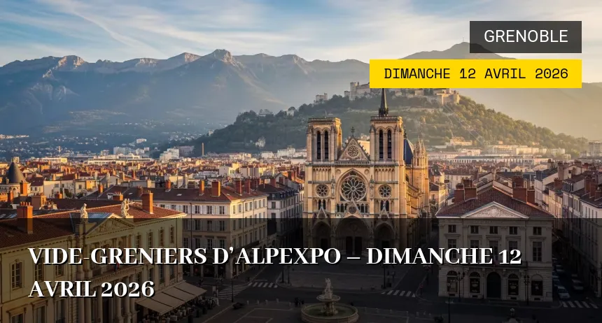 Affiche de l'événement : Vide-greniers d&rsquo;Alpexpo – Dimanche 12 Avril 2026