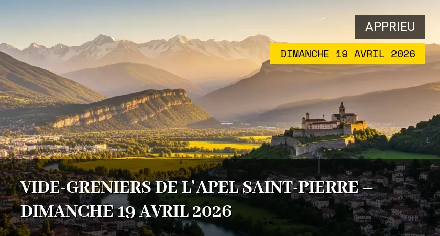 Affiche de l'événement : Vide-greniers de l&rsquo;APEL Saint-Pierre – Dimanche 19 Avril 2026