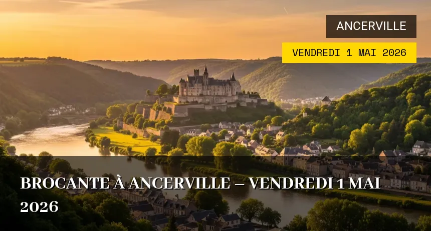 Affiche de l'événement : Brocante à Ancerville – Vendredi 1 Mai 2026