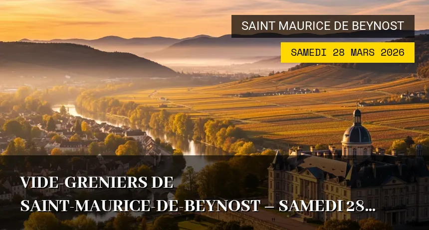 Affiche de l'événement : Vide-greniers de Saint-Maurice-de-Beynost – Samedi 28 Mars 2026
