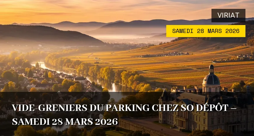 Affiche de l'événement : Vide-greniers du parking Chez So Dépôt – Samedi 28 Mars 2026