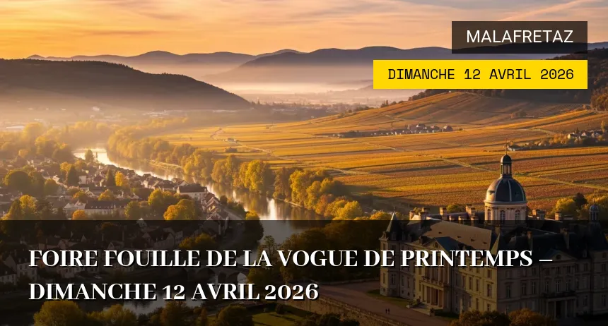 Affiche de l'événement : Foire Fouille de la Vogue de Printemps – Dimanche 12 Avril 2026