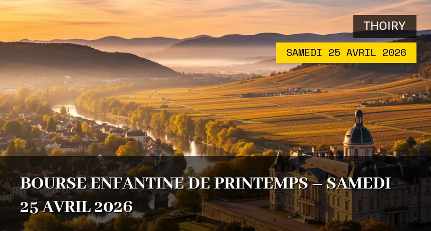 Affiche de l'événement : Bourse Enfantine de Printemps – Samedi 25 Avril 2026