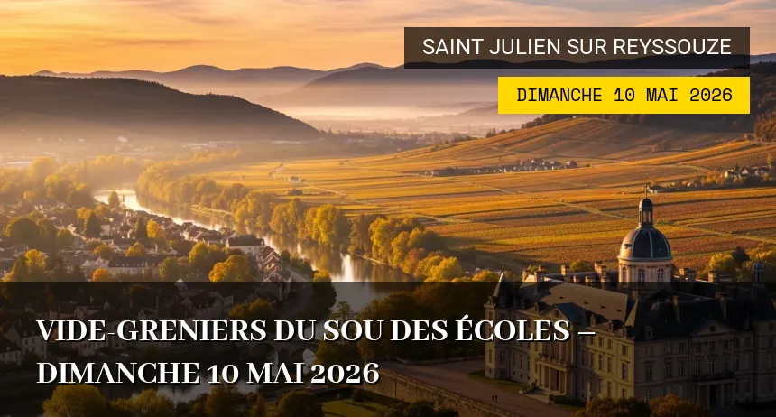 Affiche de l'événement : Vide-greniers du Sou des Écoles – Dimanche 10 Mai 2026