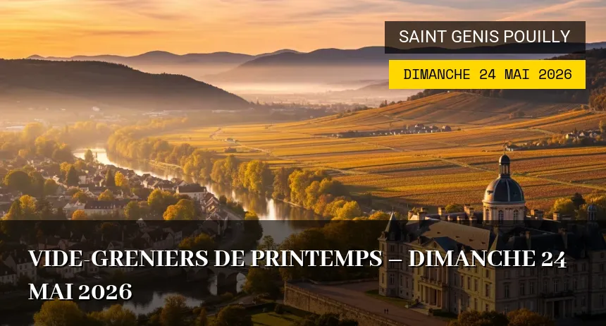 Affiche de l'événement : Vide-greniers de Printemps – Dimanche 24 Mai 2026