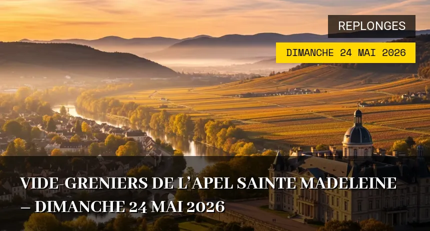 Affiche de l'événement : Vide-greniers de l&rsquo;APEL Sainte Madeleine – Dimanche 24 Mai 2026