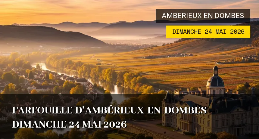 Affiche de l'événement : Farfouille d&rsquo;Ambérieux-en-Dombes – Dimanche 24 Mai 2026