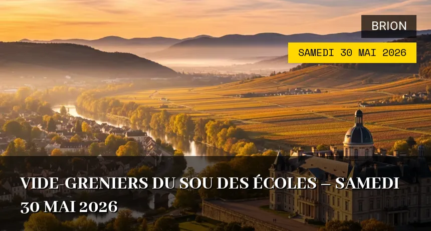 Affiche de l'événement : Vide-greniers du Sou des Écoles – Samedi 30 Mai 2026