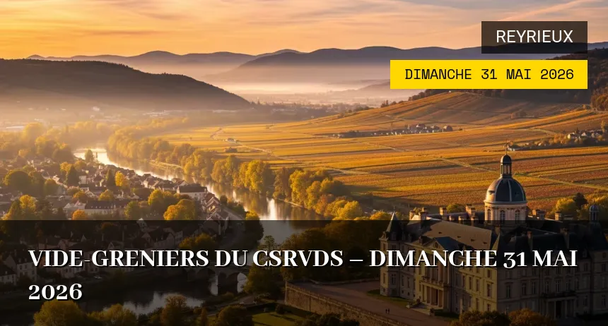 Affiche de l'événement : Vide-greniers du CSRVDS – Dimanche 31 Mai 2026