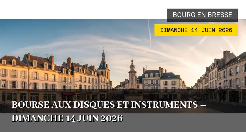 Affiche de l'événement : Bourse aux Disques et Instruments – Dimanche 14 Juin 2026