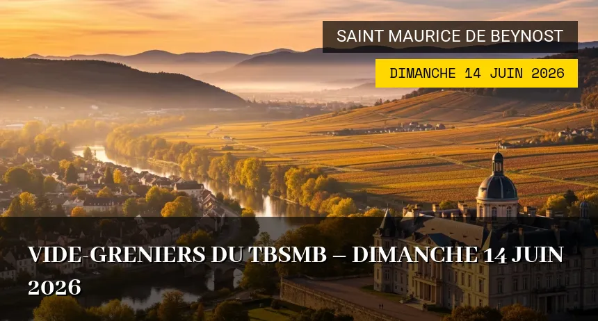 Affiche de l'événement : Vide-greniers du TBSMB – Dimanche 14 Juin 2026