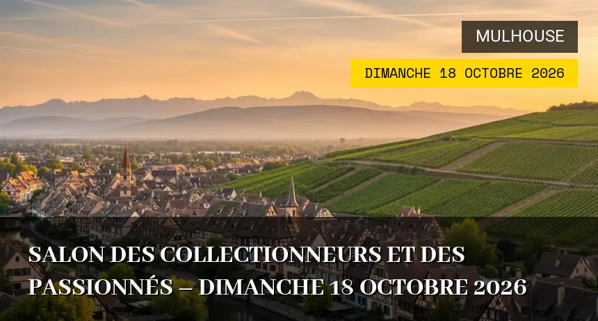 Affiche de l'événement : Salon des Collectionneurs et des Passionnés – Dimanche 18 Octobre 2026