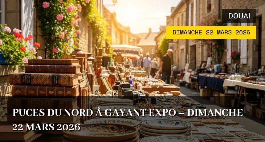 Affiche de l'événement : Puces du Nord à Gayant Expo – Dimanche 22 Mars 2026