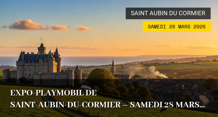 Affiche de l'événement : Expo-Playmobil de Saint-Aubin-du-Cormier – Samedi 28 Mars 2026