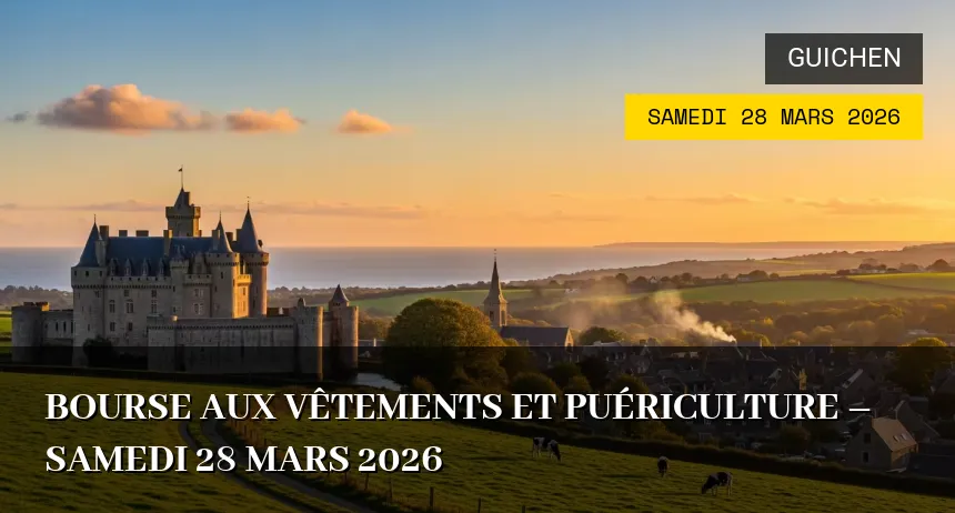 Affiche de l'événement : Bourse aux vêtements et puériculture – Samedi 28 Mars 2026
