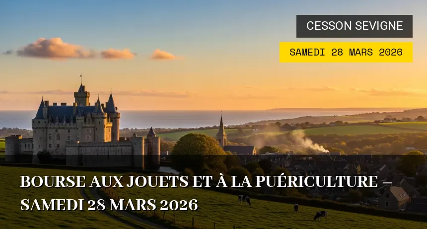 Affiche de l'événement : Bourse aux Jouets et à la Puériculture – Samedi 28 Mars 2026