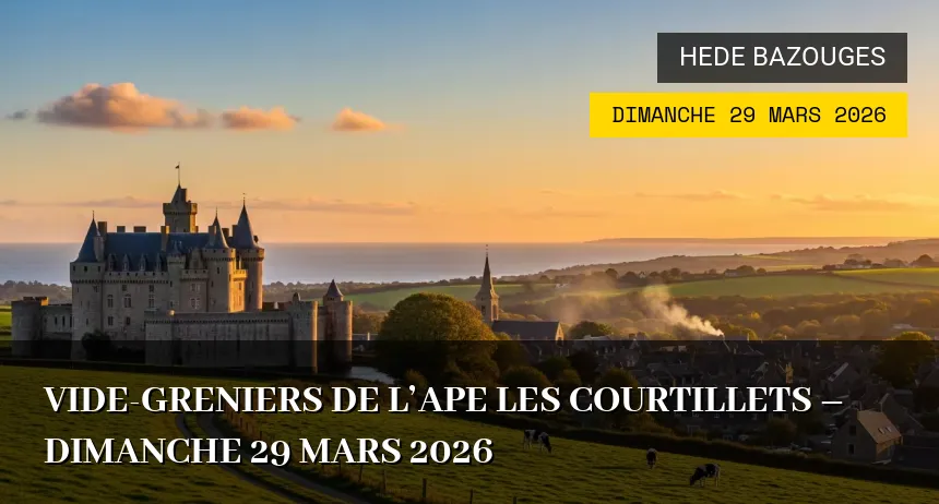 Affiche de l'événement : Vide-greniers de l&rsquo;APE Les Courtillets – Dimanche 29 Mars 2026