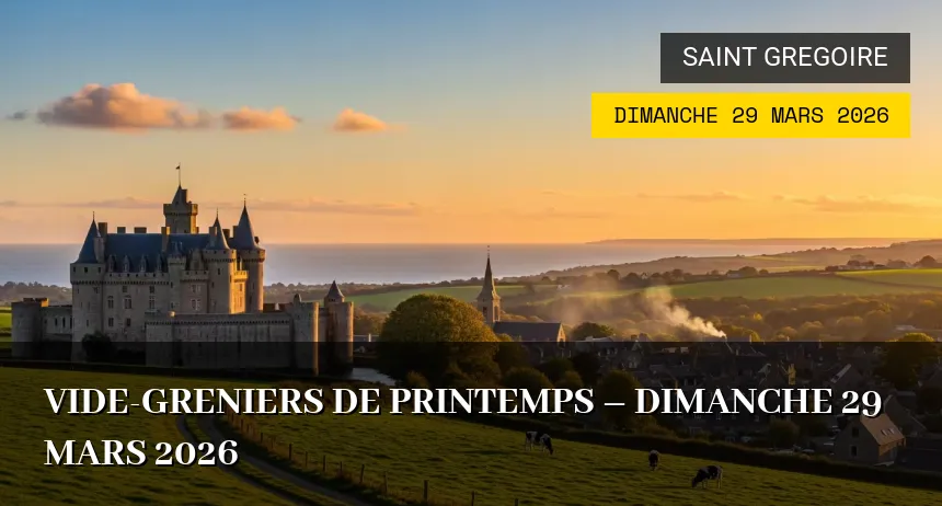 Affiche de l'événement : Vide-greniers de Printemps – Dimanche 29 Mars 2026