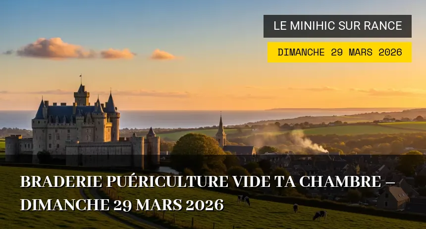 Affiche de l'événement : Braderie puériculture Vide ta chambre – Dimanche 29 Mars 2026