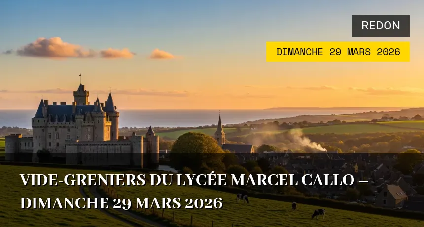 Affiche de l'événement : Vide-greniers du Lycée Marcel Callo – Dimanche 29 Mars 2026
