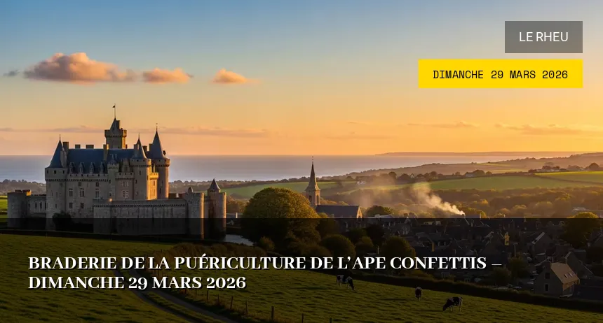 Affiche de l'événement : Braderie de la Puériculture de l&rsquo;APE Confettis – Dimanche 29 Mars 2026