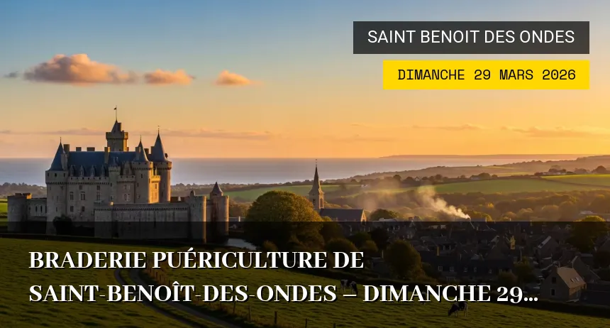 Affiche de l'événement : Braderie Puériculture de Saint-Benoît-des-Ondes – Dimanche 29 Mars 2026
