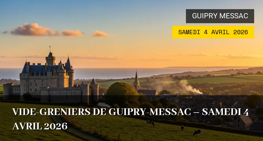 Affiche de l'événement : Vide-greniers de Guipry-Messac – Samedi 4 Avril 2026