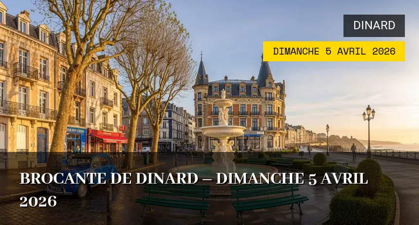 Affiche de l'événement : Brocante de Dinard – Dimanche 5 Avril 2026