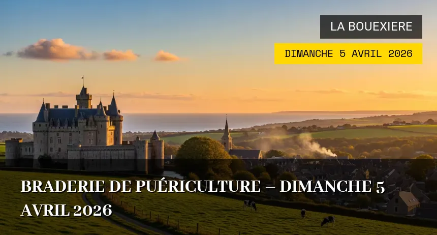 Affiche de l'événement : Braderie de puériculture – Dimanche 5 Avril 2026