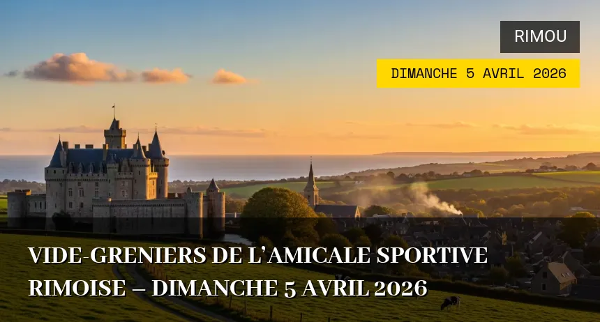 Affiche de l'événement : Vide-greniers de l&rsquo;Amicale Sportive Rimoise – Dimanche 5 Avril 2026