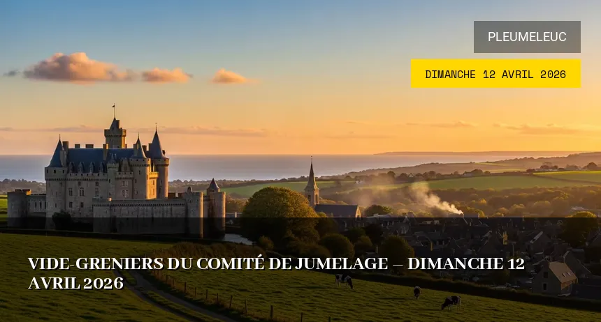 Affiche de l'événement : Vide-greniers du Comité de Jumelage – Dimanche 12 Avril 2026